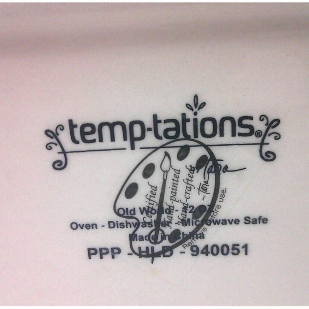 Temptations Old World Ovenware Mini Loaf Pan Green Poinsettia w Lid Christmas - Picture 4 of 4